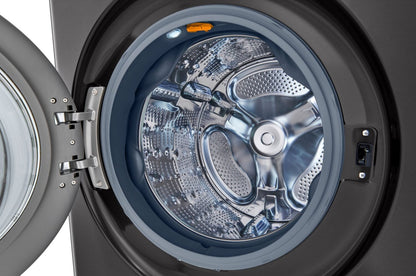 Laveuse LG 5,8/Sécheuse 7,8 Cu. Fort. Tour de lavage haute efficacité à chargement frontal™ - Acier noir - WKHC252HBA | Tour de lavage WashTowerMC haute efficacité LG à chargement frontal avec laveuse de 5,8 pi³ et séche…