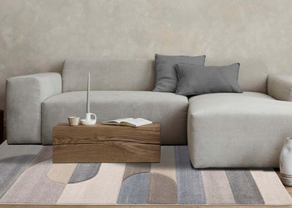 Tapis Farrah bleu gris – 6'7 x 9'6 | Tapis Farrah gris et bleu - 6 pi 7 po x 9 pi 6 po