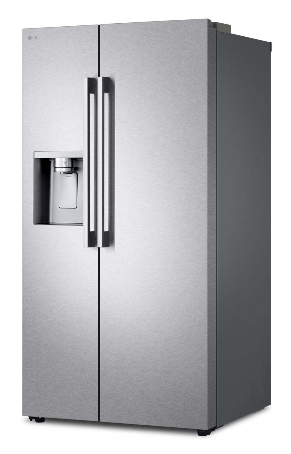 LG 36 27 Cu. Ft Side by Side Refrigerator - Fingerprint Resistant Stainless Steel - LL27T3530S  | Réfrigérateur LG de 27 pi3 et de 36 po à compartiments juxtaposés - acier inoxydable résistant aux traces de doigts - LL27T3530S