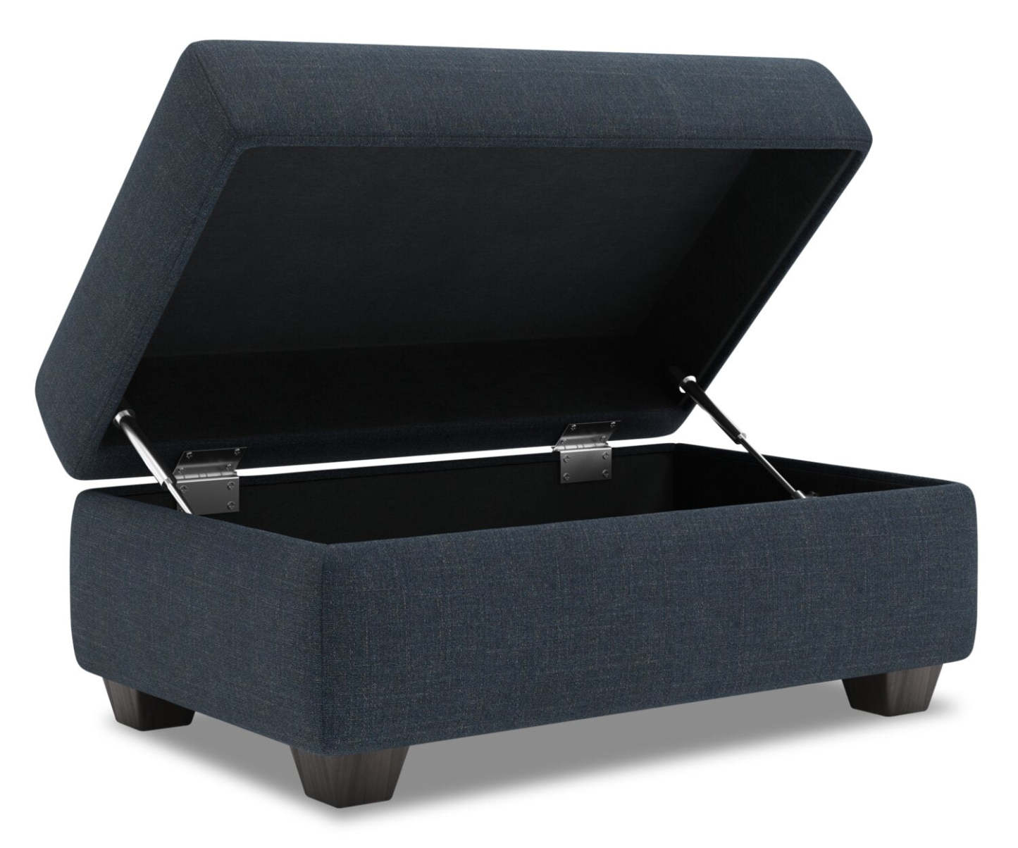 Fabriqué au Canada Pouf de rangement personnalisable The Trunk 39 en tissu d'apparence lin - bleu Luna Sailor | Pouf de rangement The Trunk de Sofa Lab de 39 po fabriqué au Canada en tissu d’apparence lin - bleu Luna Sailor | TRUN2491