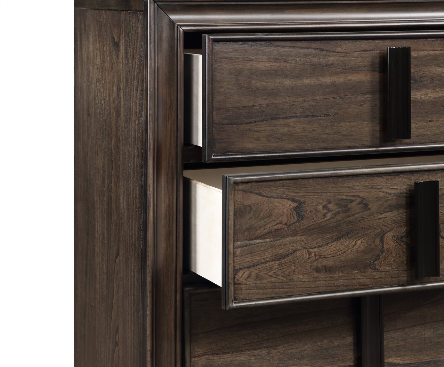 Commode de chambre à coucher Kane, 5 tiroirs, 35,4 L x 53 H - Marron | Commode verticale Kane de 35,4 po (L) x 53 po (H) à 5 tiroirs pour la chambre à coucher - brune