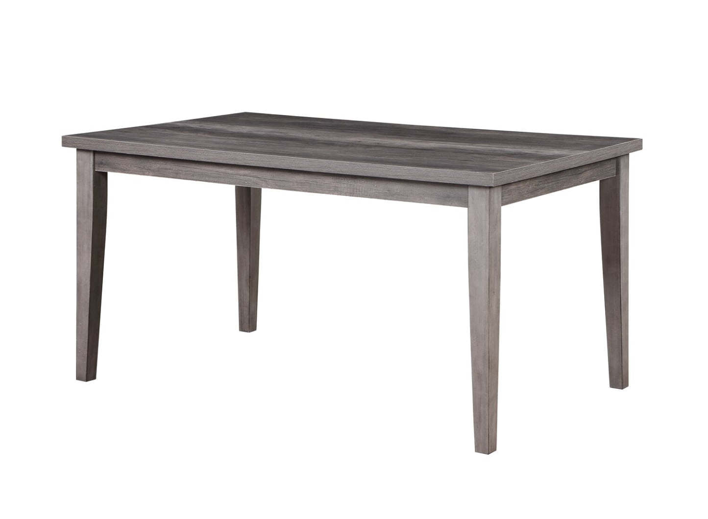Krew Ensemble de salle à manger 7 pièces avec table et 6 chaises, mélamine, 60 W - Gris | Ensemble de salle à manger Krew 7 pièces en mélamine avec table de 60 po (L) et 6 chaises - gris