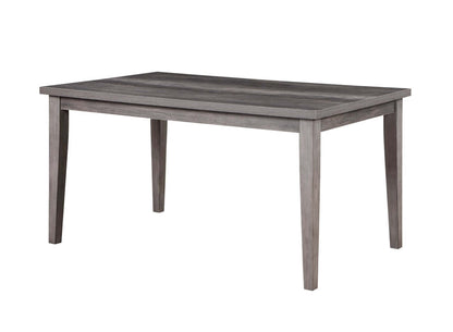 Krew Ensemble de salle à manger 7 pièces avec table et 6 chaises, mélamine, 60 W - Gris | Ensemble de salle à manger Krew 7 pièces en mélamine avec table de 60 po (L) et 6 chaises - gris