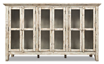 Rocco 70 6-Door Large Accent Cabinet - Crème|Grande armoire décorative Rocco de 70 po avec 6 portes - crème