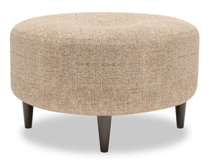 Fabriqué au Canada Sofa Lab personnalisable Pouf The Curve 31 en tissu chenille - Taupe de luxe | Pouf The Curve de Sofa Lab de 31 po fabriqué au Canada en tissu chenille - taupe Luxury Taupe | CURV2893