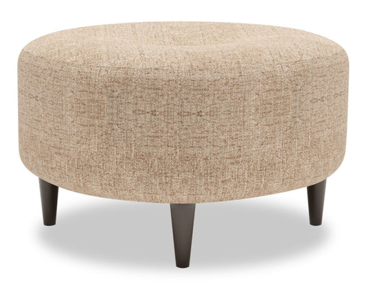 Fabriqué au Canada Sofa Lab personnalisable Pouf The Curve 31 en tissu chenille - Taupe de luxe | Pouf The Curve de Sofa Lab de 31 po fabriqué au Canada en tissu chenille - taupe Luxury Taupe | CURV2893