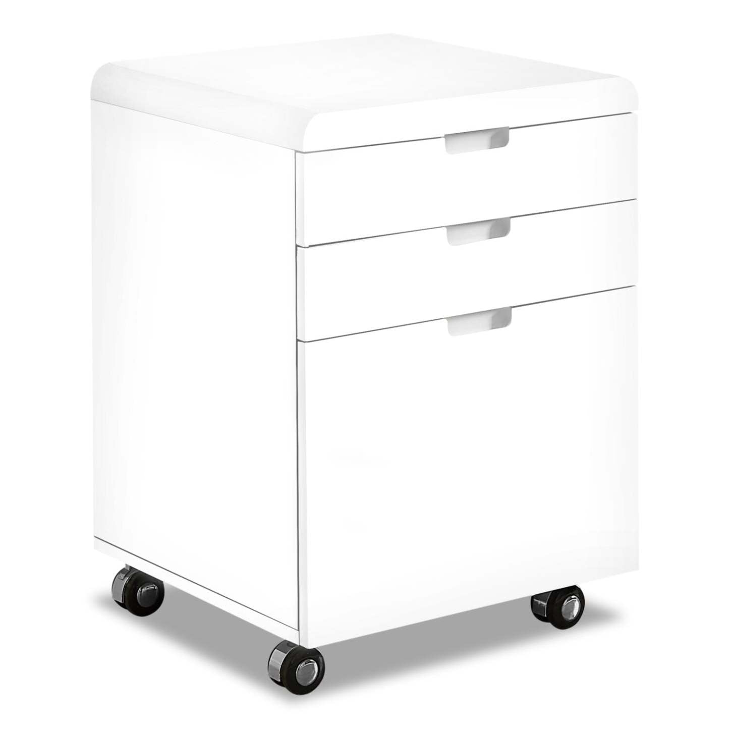 Hobson 18.25 3-Drawer Classeur - Glossy White|Classeur Hobson de 18,25 po à 3 tiroirs - blanc lustré