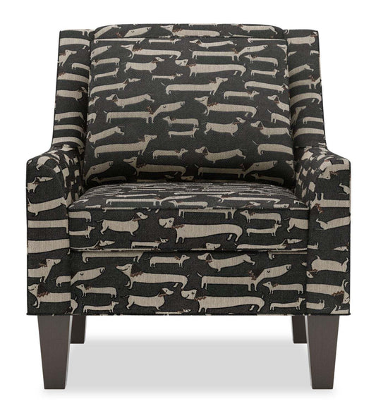 Fauteuil d'appoint club Sofa Lab personnalisable en tissu 29 po avec pattes en bois - Peppercorn multicolore | Fabriqué au Canada Sofa Lab Fauteuil d'appoint personnalisable en tissu Club 29 avec pieds en bois - Poivre multicolore | CLUB1143