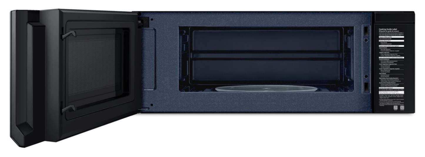 Samsung 1,1 Cu. Fort. Micro-ondes à hotte intégrée de 400 CFM - Acier inoxydable noir mat - ME11F7510MT/AC | Quatre à micro-ondes à hotte intégrée Samsung de 1,1 pi³ avec 400 pi³/min - acier inoxydable noir mat - ME11F7510MT/AC