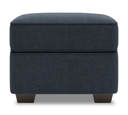 Fabriqué au Canada Canapé personnalisable Lab Roll 24 poufs en tissu d'apparence lin - Luna Sailor Blue | Pouf Roll de Sofa Lab de 24 po fabriqué au Canada en tissu d'apparence lin - bleu Luna Sailor | RO802491