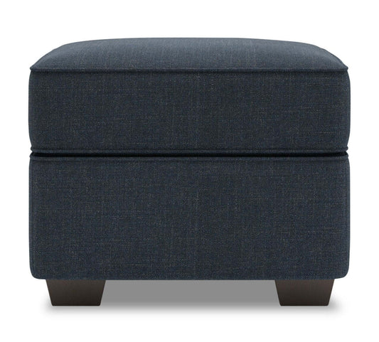 Fabriqué au Canada Canapé personnalisable Lab Roll 24 poufs en tissu d'apparence lin - Luna Sailor Blue | Pouf Roll de Sofa Lab de 24 po fabriqué au Canada en tissu d'apparence lin - bleu Luna Sailor | RO802491