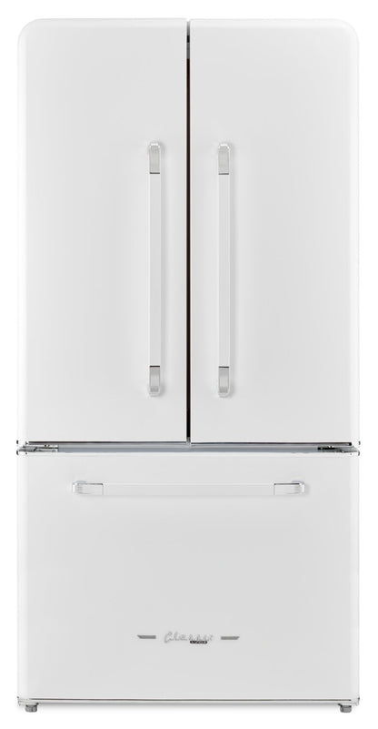 Réfrigérateur Classic Rétro par Unique de 36 po et de 21,4 pi3 de profondeur comptoir - blanc guimauve - UGP-595L W AC | U595LWAC