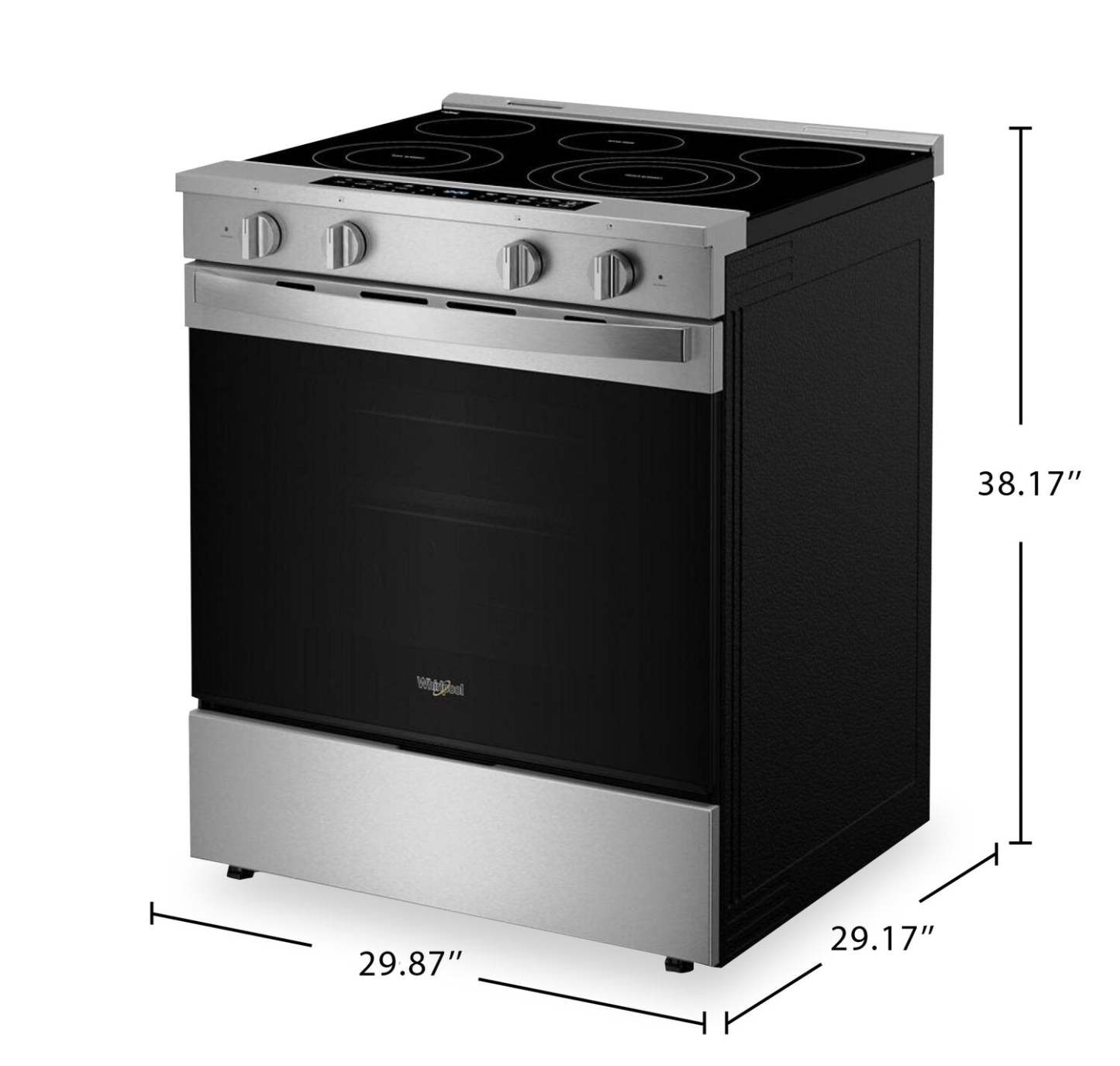 Cuisinière électrique Whirlpool de 5,3 pi3 avec friture à air et revêtement WipeCleanMC - acier inoxydable - YWSES7530RZ | Bain à remous 5,3 Cu. Fort. Cuisinière électrique avec revêtement Air Fry et WipeClean™ - Acier inoxydable - YWSES7530RZ | YWSES75Z