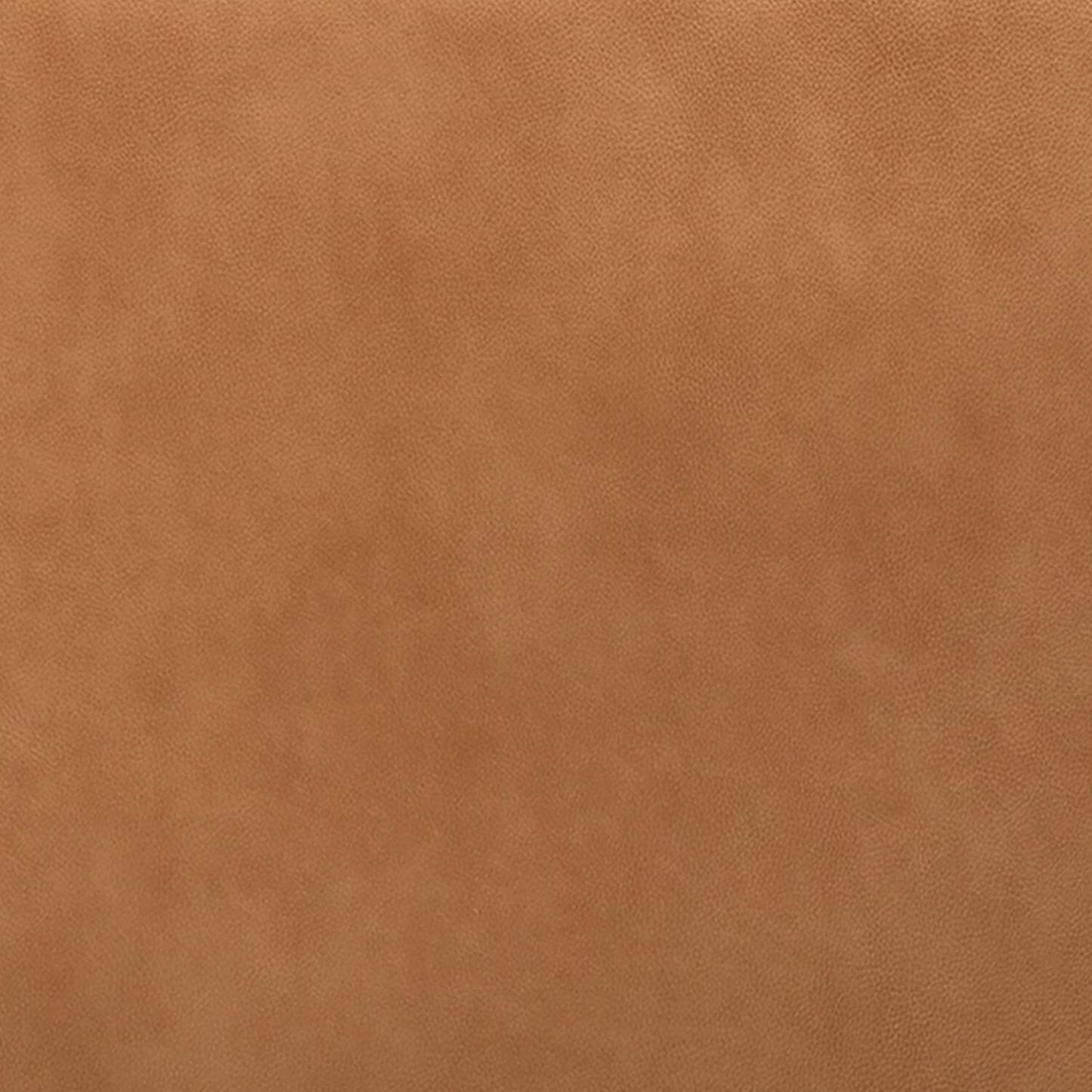 Fauteuil Edge de 35 po en cuir véritable avec pattes en bois et coussin de dossier amovible - brun