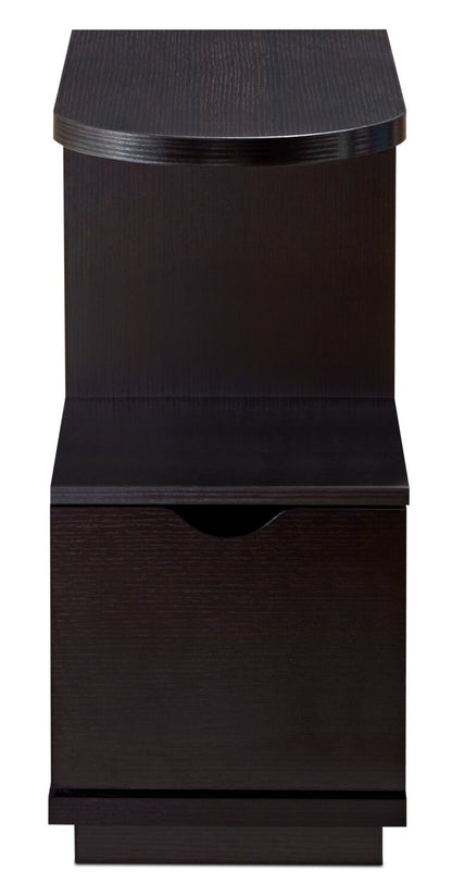 Torry 11.5 Chairside Table with Drawer - Red Cocoa|Table de fauteuil Torry de 11,5 po avec tiroir - rouge cacao