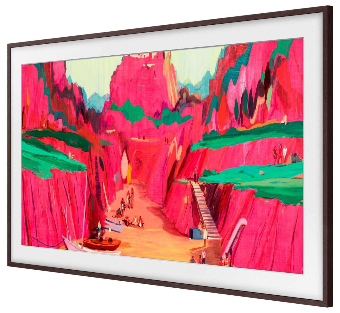 Cadre décoratif personnalisable pour téléviseur The Frame Pro de 65 po de Samsung - brun moderne