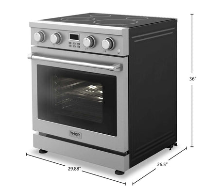 Thor Kitchen Cuisinière électrique professionnelle 4,8 pi³ - ARE30 | Cuisinière électrique professionnelle Thor Kitchen de 4,8 pi³ - ARE30 | ARE300SS