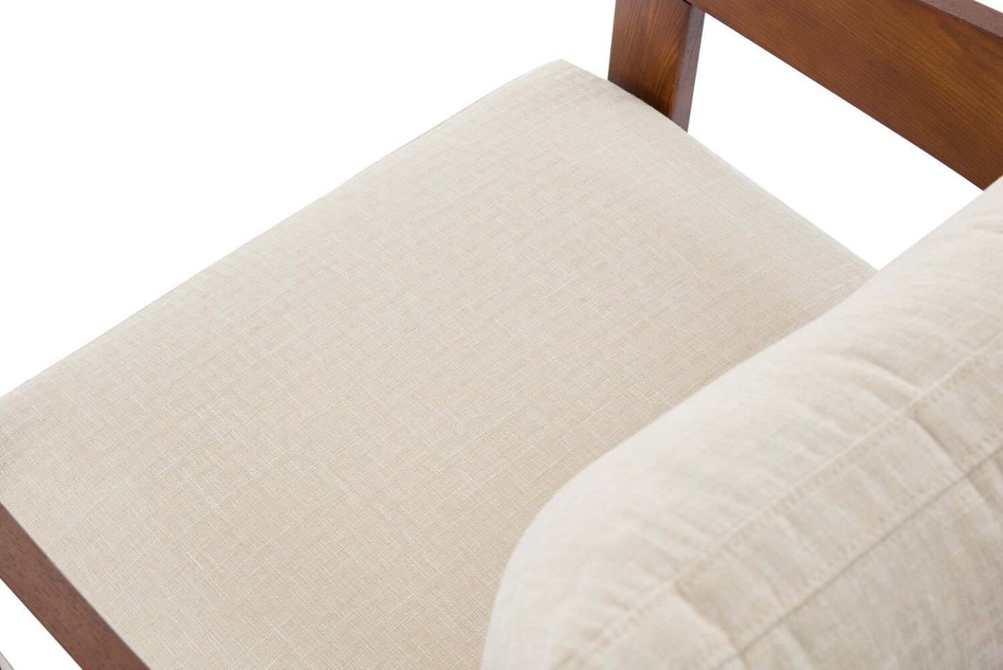 Amor 28.54 Chaise d'appoint en tissu avec accoudoirs et pieds en bois - Taupe | Fauteuil d'appoint Amor 28,54 po en tissu avec accoudoirs et pattes en bois - taupe