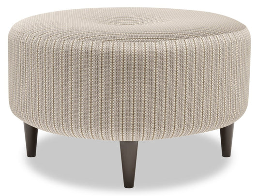Pouf The Curve 31 en tissu, beige champignon, fabriqué au Canada | CURV1161