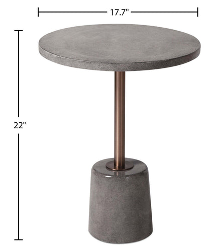 Rosalee 18 Accent Table - Grey Cement Top &amp; Base|Table d'appoint Rosalee de 18 po - dessus et base en ciment gris