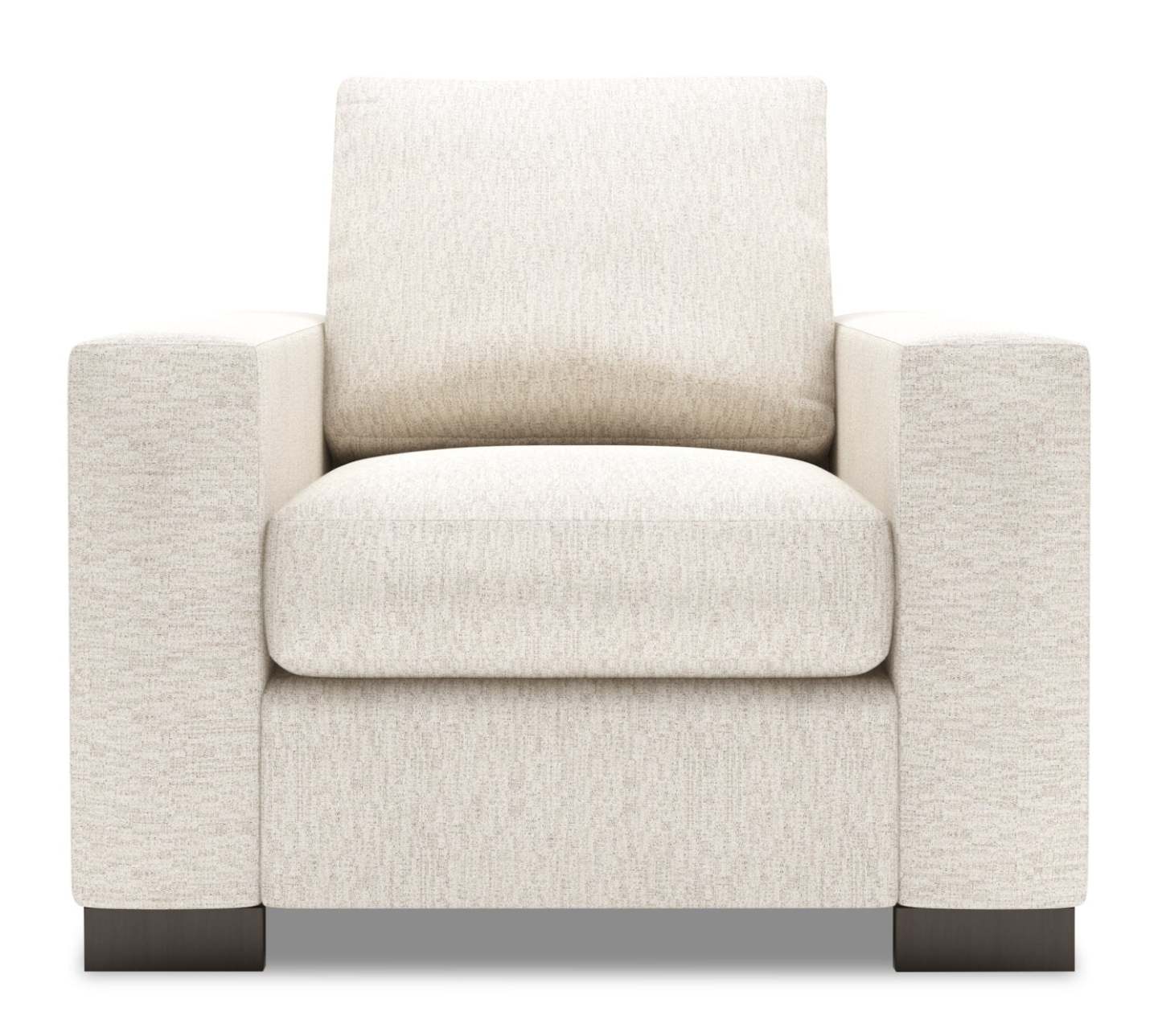 Fauteuil Track de Sofa Lab personnalisable 38 po en tissu chenille avec accoudoirs rectilignes - beige Luxury Sand | TR303093
