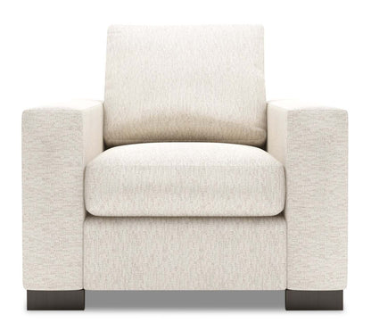 Fauteuil Track de Sofa Lab personnalisable 38 po en tissu chenille avec accoudoirs rectilignes - beige Luxury Sand | TR303093