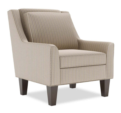 Fauteuil d’appoint club Sofa Lab personnalisable en tissu 29 po avec pattes en bois - beige champignon | Made in Canada Sofa Lab Customizable Club 29 Fabric Accent Chair with Wood Legs - Mushroom Beige | CLUB1161