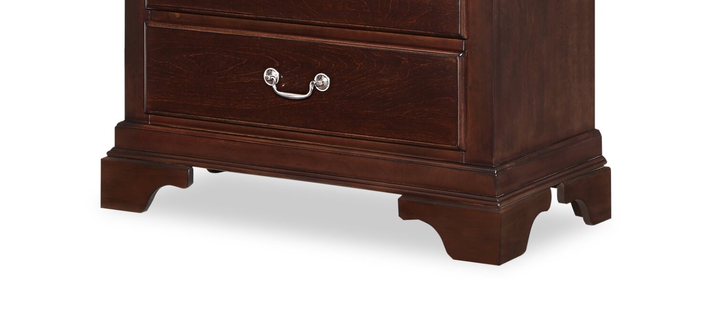 Commode de chambre à coucher Marco, 5 tiroirs, 32 L x 48 H - Marron Cerise | Commode verticale Marco de 32 po (l) x 48 po (H) à 5 tiroirs pour la chambre à coucher - brun cerisier