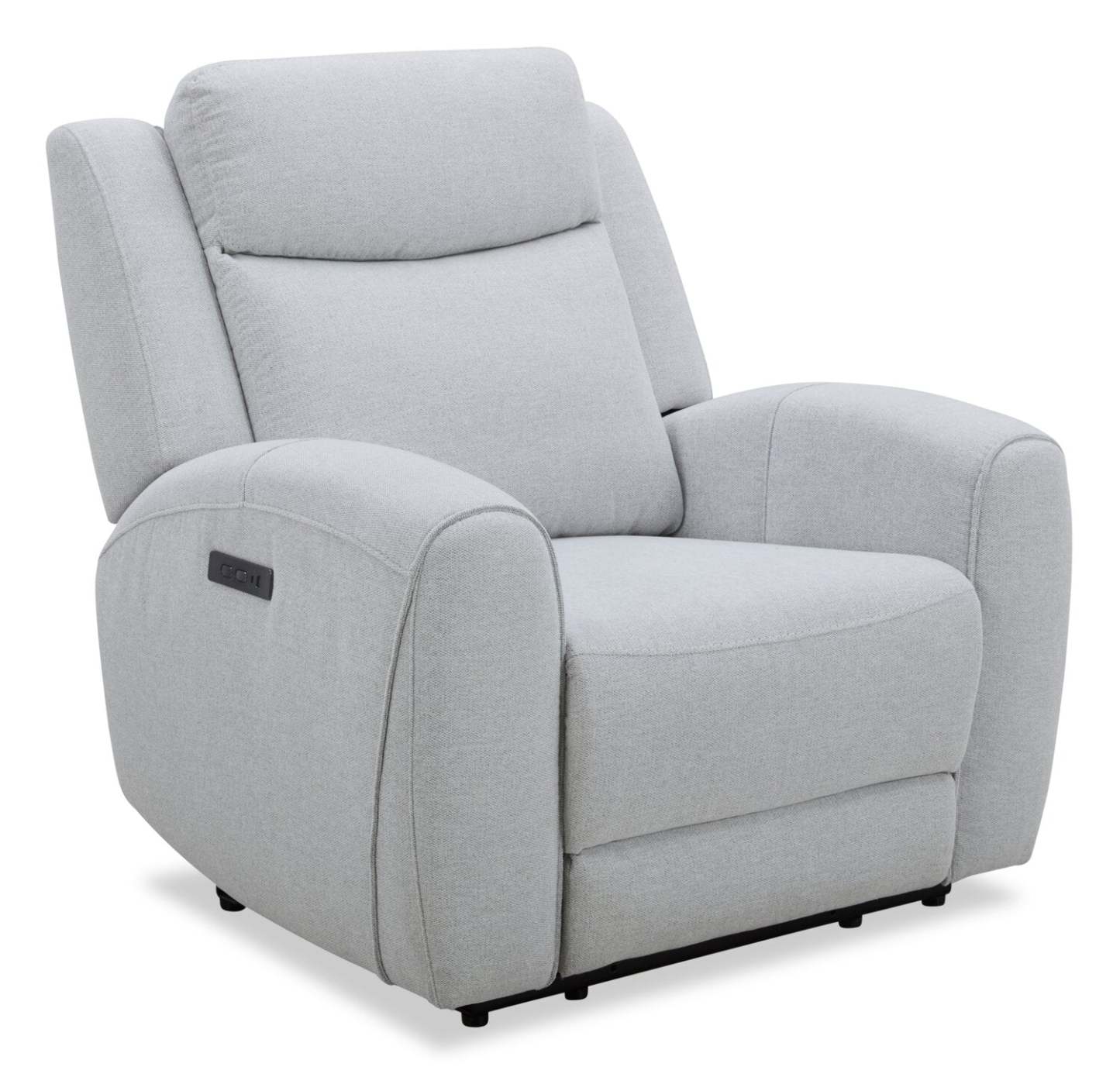 Fauteuil à inclinaison électrique Reign de 41,25 po en tissu avec port USB - gris pierre Bronco