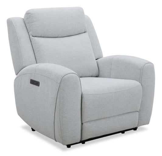Fauteuil à inclinaison électrique Reign de 41,25 po en tissu avec port USB - gris pierre Bronco