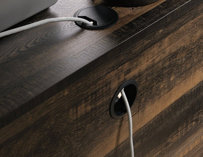 Lewis 59.84 L-Shaped Office Desk with 2-Drawers - Carbon Oak | Bureau en forme de L Lewis de 59,84 po à 2 tiroirs - chêne carbone