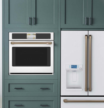 Four mural électrique Café de 5 pi³ et de 30 po avec convection européenne véritable et grilles auto-nettoyantes - Finition Mat…