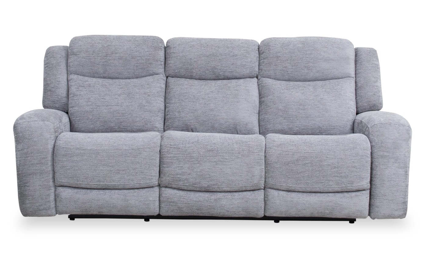 Sofa à inclinaison électrique Atlantis de 90 po en tissu avec ports USB - gris tourterelle