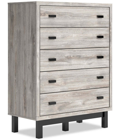 Zen Bedroom Chest of Drawers, 5-Drawer, 44.7W x 52.5H - Grey | Commode verticale Zen de 44,7 po (L) x 52,5 po (H) à 5 tiroirs pour la chambre à coucher - grise