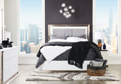 Ensemble d'édredon Elanna 4 pièces pour lit double/grand lit - Blanc | Ensemble d'édredon Elanna 4 pièces pour lit double ou grand lit - blanc | ELNNA4FQ