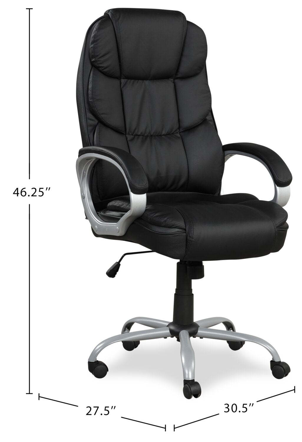 Chaise de bureau réglable Sealy® Fionn 30,5" - Noir | Chaise de bureau réglable Fionn de Sealy de 30,5 po - noire