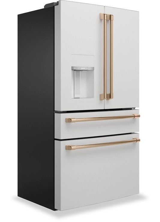 Réfrigérateur Café de 36 22,3 pi³ à 4 portes - blanc mat - CXE22DP4PW2 | Cafe 36 22.3 Cu. Ft. Quad Door Refrigerator - Matte White - CXE22DP4PW2