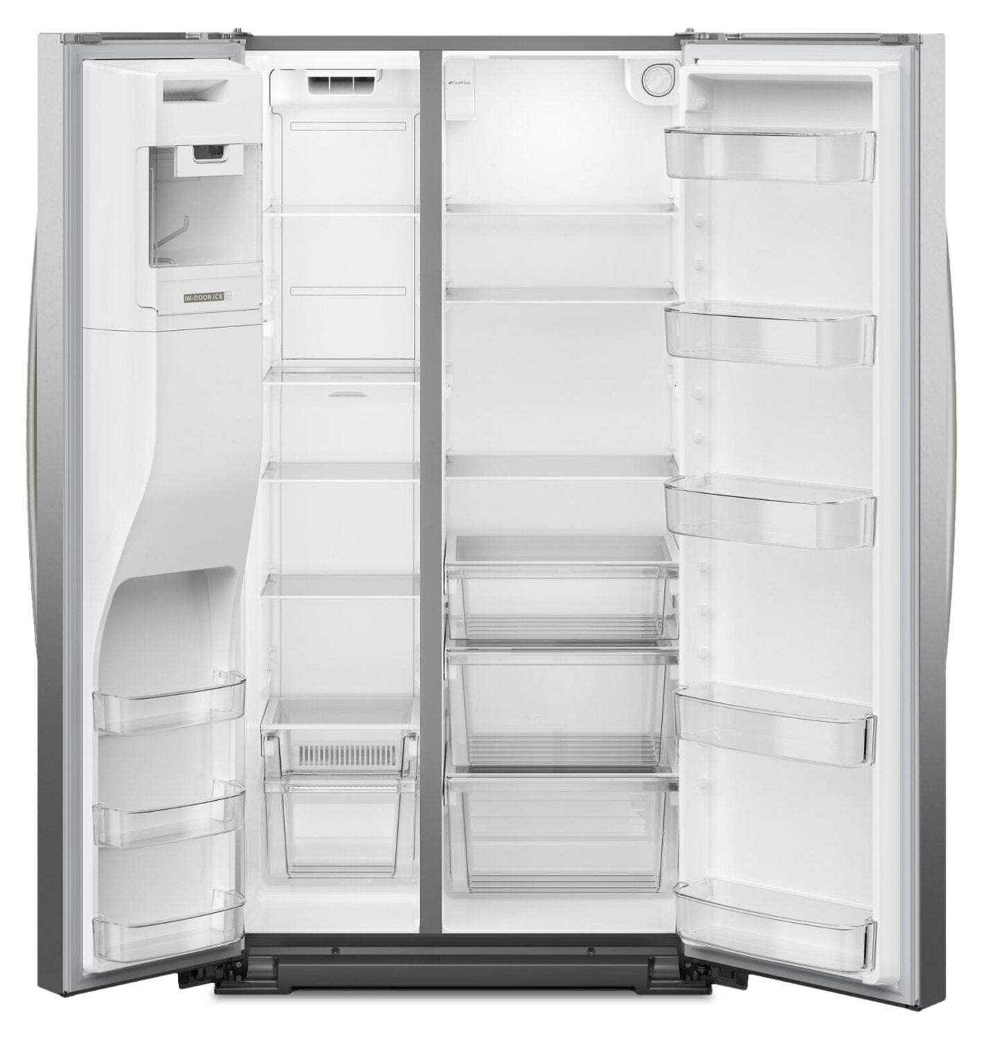 Réfrigérateur Whirlpool de 36 po et de 21 pi³ à compartiments juxtaposés - acier inoxydable résistant aux traces de doigts - WRSC5536RZ | Whirlpool 36 21 Cu. Ft. Side-by-Side Refrigerator - Fingerprint-Resistant Stainless - WRSC5536RZ