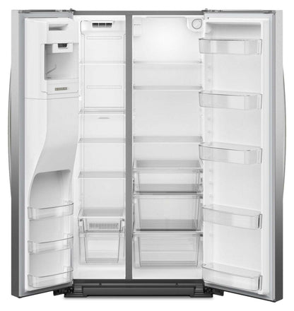 Réfrigérateur Whirlpool de 36 po et de 21 pi³ à compartiments juxtaposés - acier inoxydable résistant aux traces de doigts - WRSC5536RZ | Whirlpool 36 21 Cu. Ft. Side-by-Side Refrigerator - Fingerprint-Resistant Stainless - WRSC5536RZ