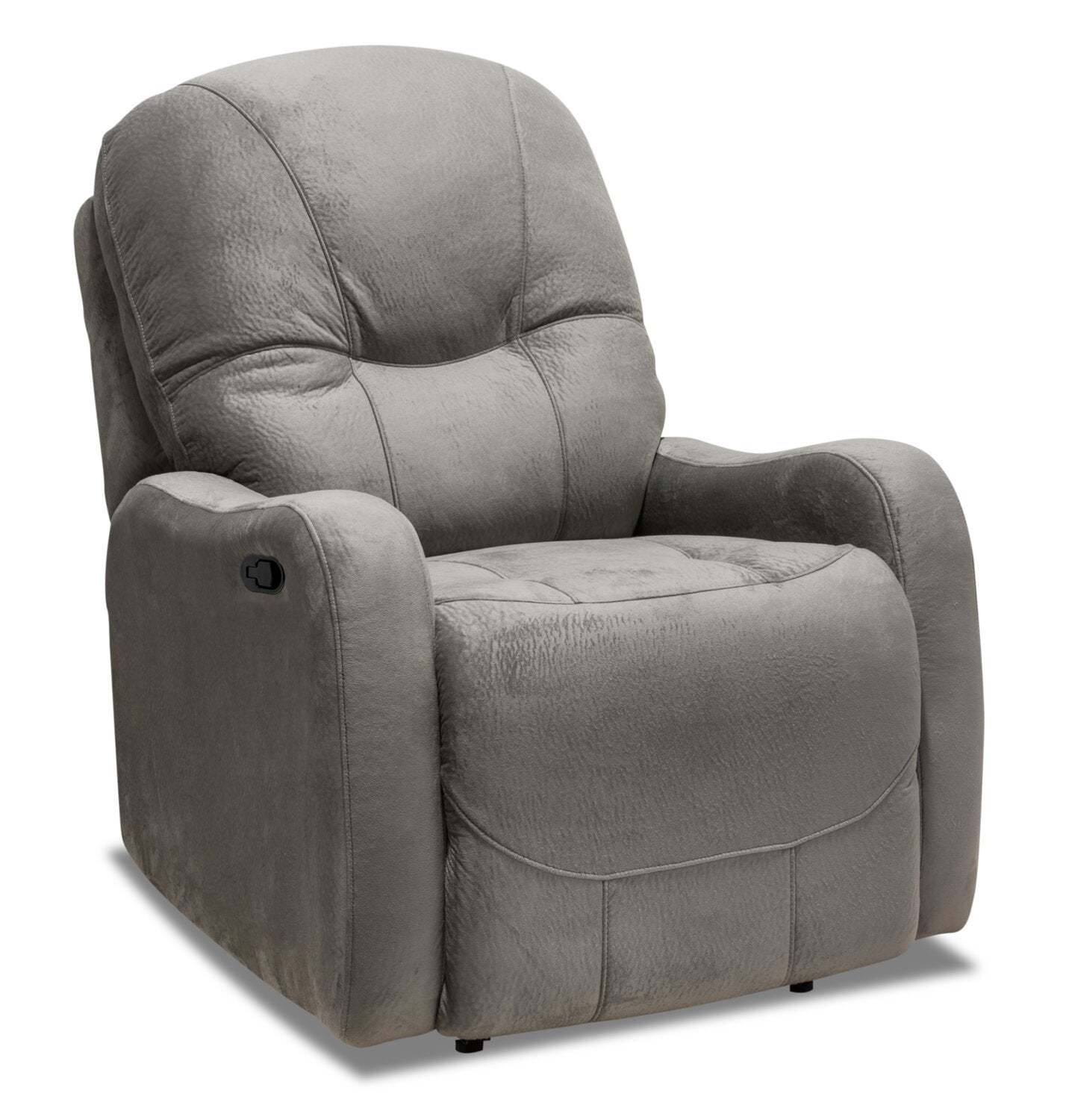 Fabriqué au Canada Fauteuil inclinable en tissu Everett 33,5 - Gris | Fauteuil inclinable Everett de 33,5 po fabriqué au Canada en tissu - gris