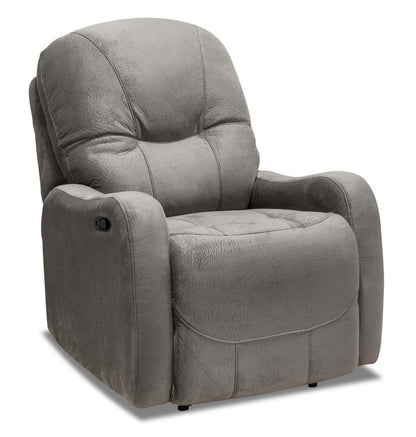 Fabriqué au Canada Fauteuil inclinable en tissu Everett 33,5 - Gris | Fauteuil inclinable Everett de 33,5 po fabriqué au Canada en tissu - gris