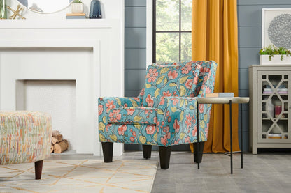 Fauteuil d'appoint club Sofa Lab personnalisable en tissu 29 po avec pattes en bois - Malibu multicolore | Fabriqué au Canada Sofa Lab Fauteuil d'appoint personnalisable en tissu Club 29 avec pieds en bois - Malibu multicolore | CLUB1144