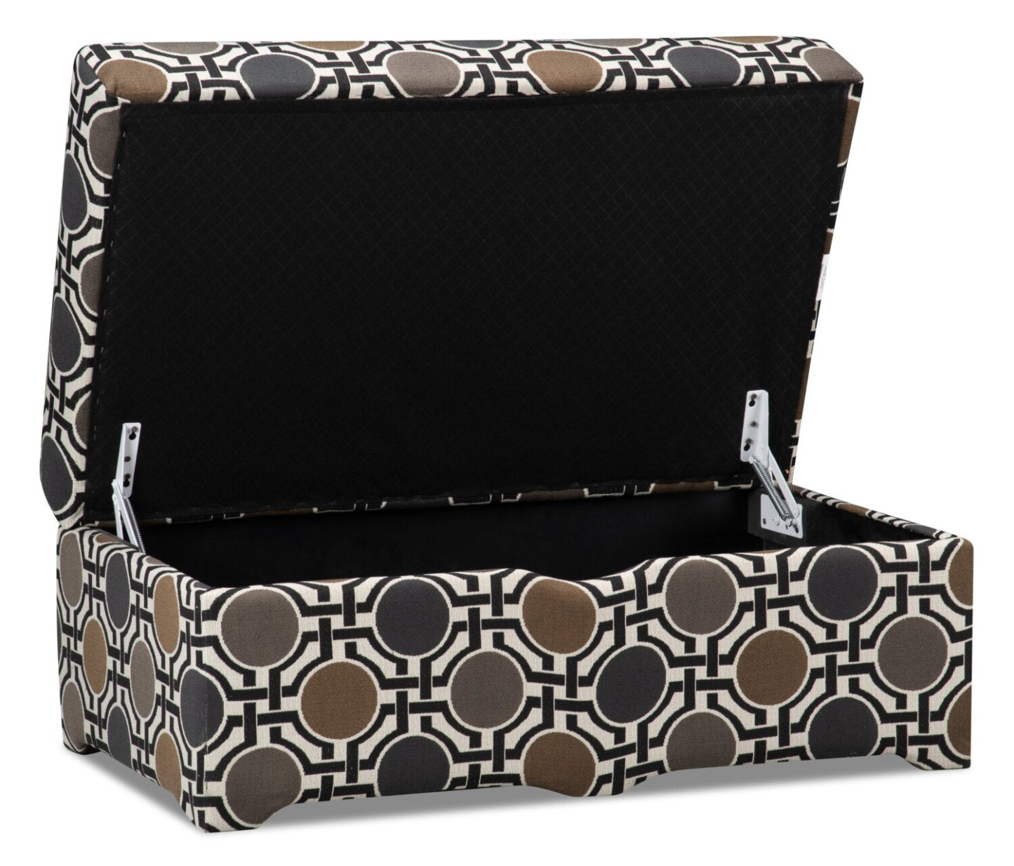 Made in Canada Nina 39 Linen-Look Fabric Accent Storage Ottoman | Pouf de rangement d’appoint Nina de 39 po fabriqué au Canada en tissu d’apparence lin