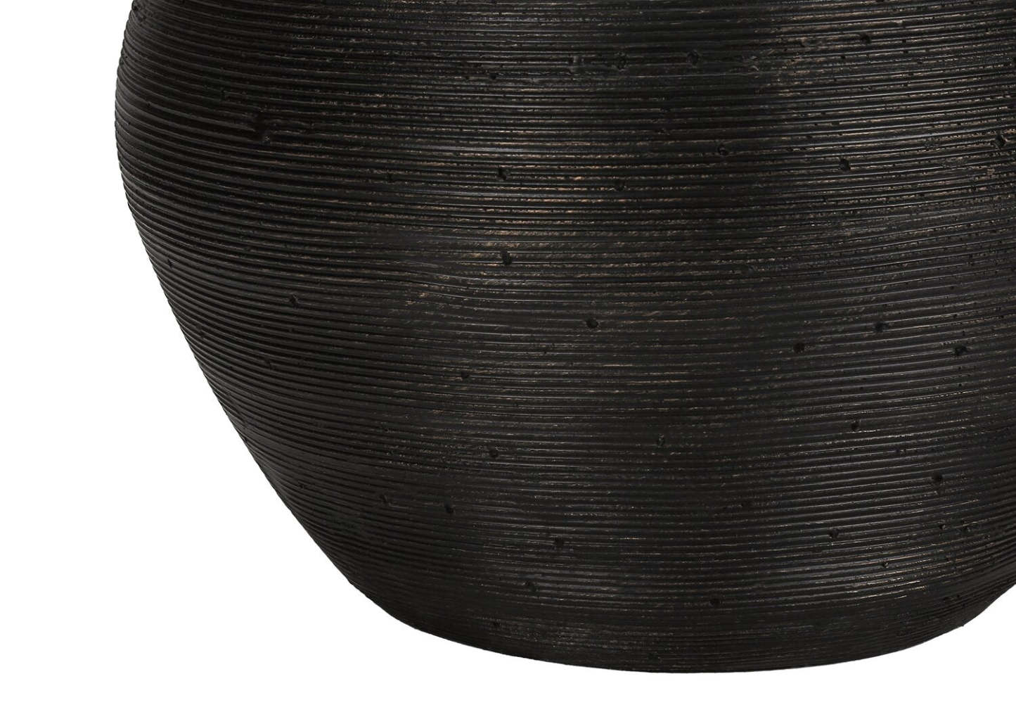 25 Black Concrete with Gold Accent Table Lamp|Lampe de table de 25 po béton noir avec touches dorées