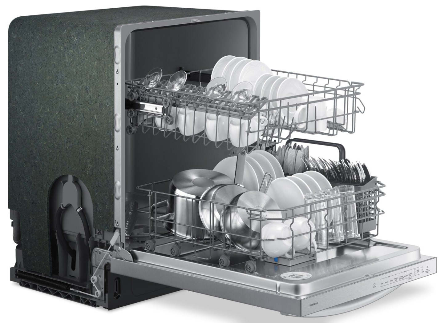 Samsung Lave-vaisselle encastrable à commande supérieure de 24, 53 dBA avec cuve hybride - DW80CG4021SRAA | Lave-vaisselle encastré Samsung à 53 dBA de 24 po avec commandes sur le dessus et cuve hybride - DW8…