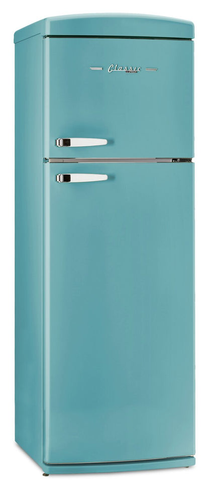 Unique Classic Retro 24 11 Cu Ft. Top Freezer Refrigerator – Ocean Mist Turquoise - UNQ-310L T TM | Réfrigérateur Classic Rétro d’Unique de 24 po et de 11 pi3 à congélateur supérieur - turquoise brume marine - UNQ-310L T TM