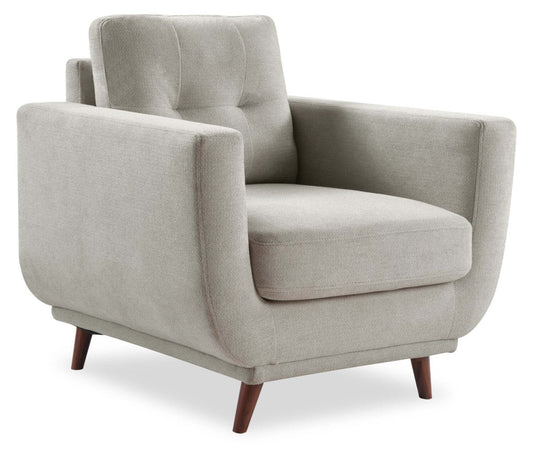 Cosmo 34 Fabric Chair with Tufted Back Cushion - Grey | Fauteuil Cosmo de 34 po en tissu avec coussin de dossier capitonné - gris