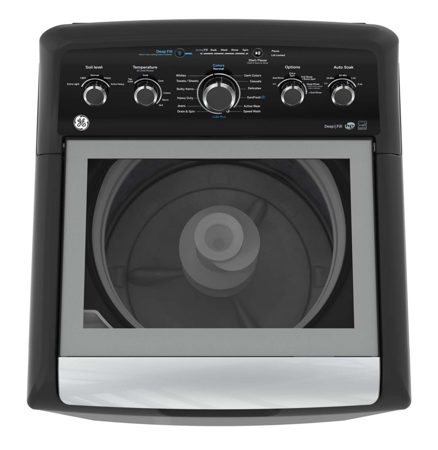 Laveuse GE à chargement par le haut de 4,9 pi³ avec agitateur - gris diamant - GTW491BMRDG | GE 4.9 Cu. Ft. Top Load Agitator Washer - Diamond Grey - GTW491BMRDG
