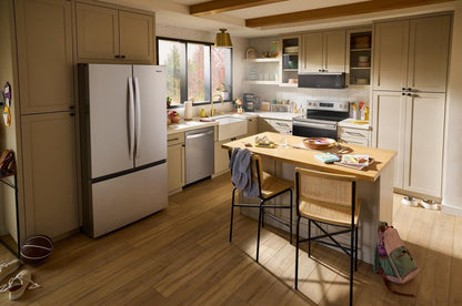 Whirlpool 36 30.5 Cu. Ft. French-Door Refrigerator with Interior Water Dispenser - Stainless Steel - WRFF3336SZ | Réfrigérateur Whirlpool de 36 po et de 30,5 pi³ à portes françaises avec distributeur d’eau - acier inoxydable - WRFF3336SZ | WRFF333Z