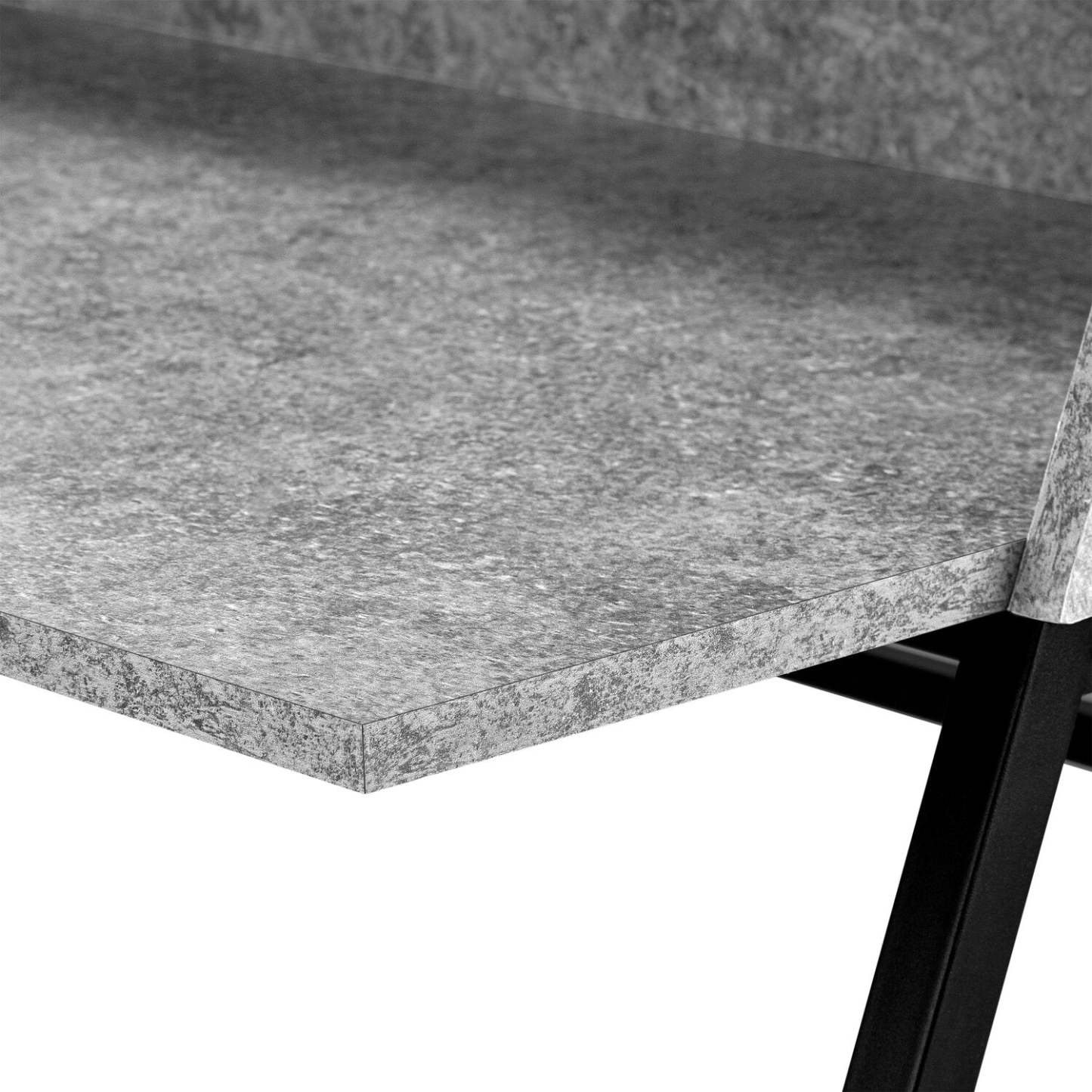 Bureau Lawson 47.25 avec petite niche - aspect pierre grise|Bureau Lawson de 47,25 po avec petite crédence - imitation de pierre grise